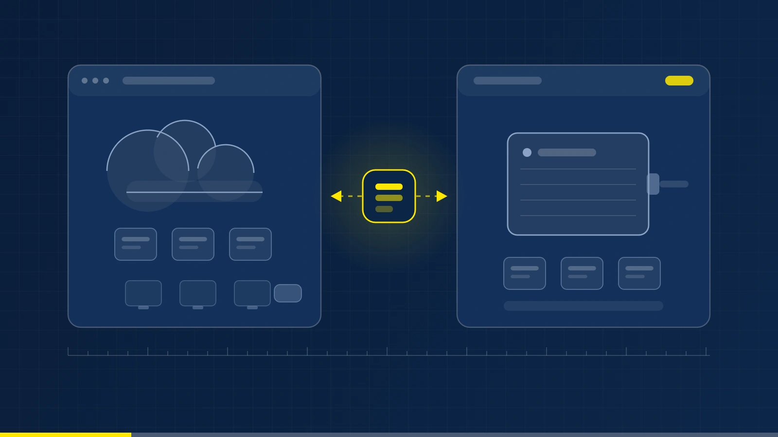 Confronto tra archiviazione nel cloud e su hard disk esterno, con i dati che vanno in entrambe le direzioni