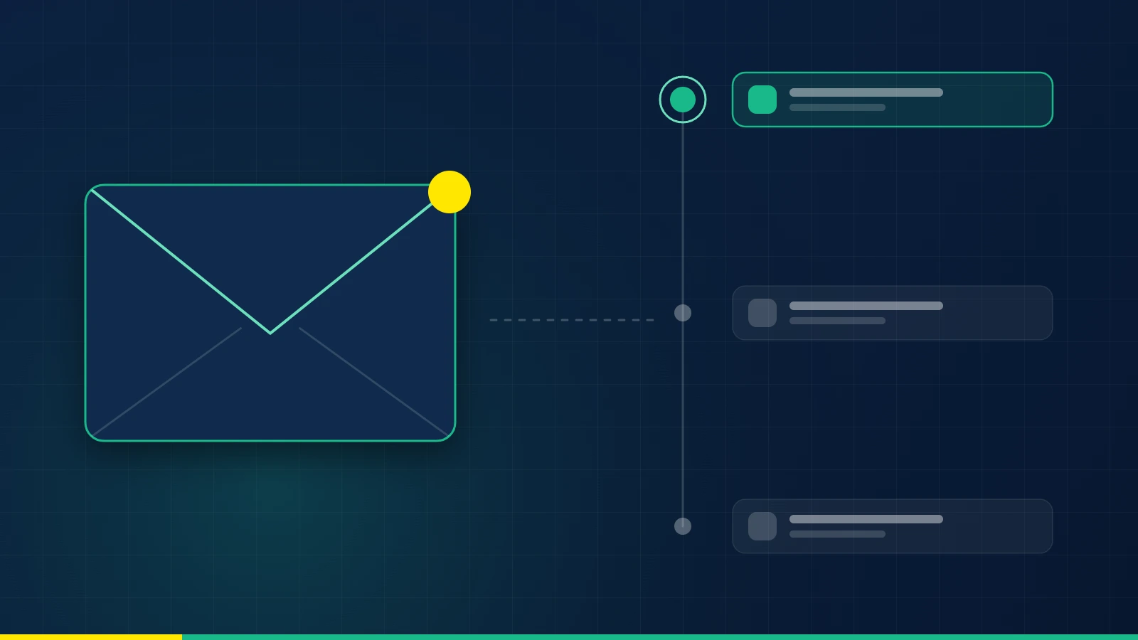 Due email a confronto in una casella di posta